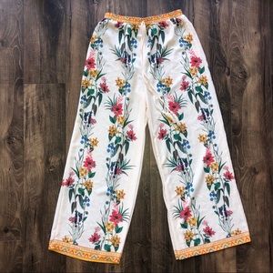 Floral palazzo wide leg pants boho